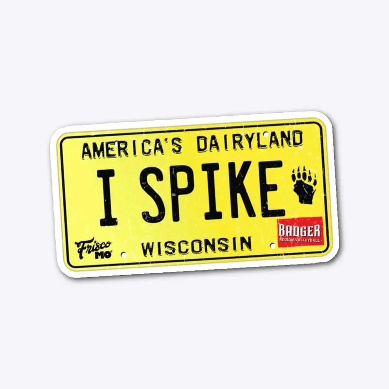 Badger Region I Spike License Plate